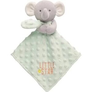 Child of Mine Carter's Elephant Lovey Little Star Mint Green Plush‎ Blanket HTF